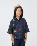Eminent Girls Embroidered 2 Pcs Suit - Dark Blue, Girls Shalwar Kameez, Eminent, Chase Value