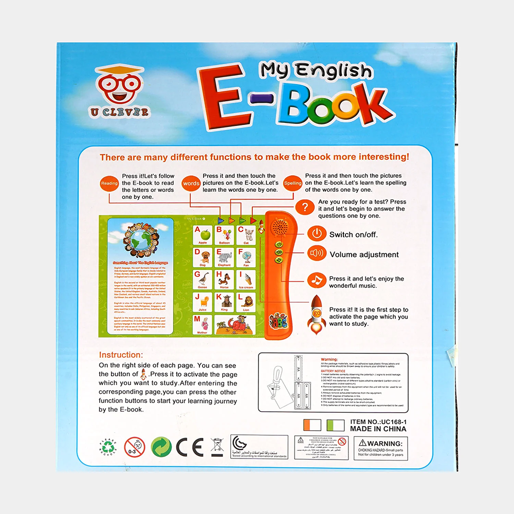 ELECTRIC BOOK UC168-1, Educational Toys, Chase Value, Chase Value