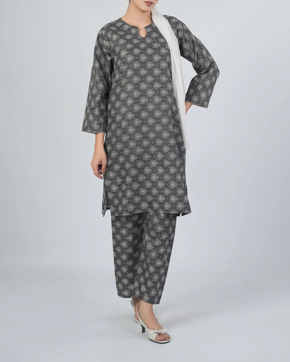 Women's Printed Unstitched 2pcs Suit, Women, 2Pcs Shalwar Suit, Chase Value, Chase Value