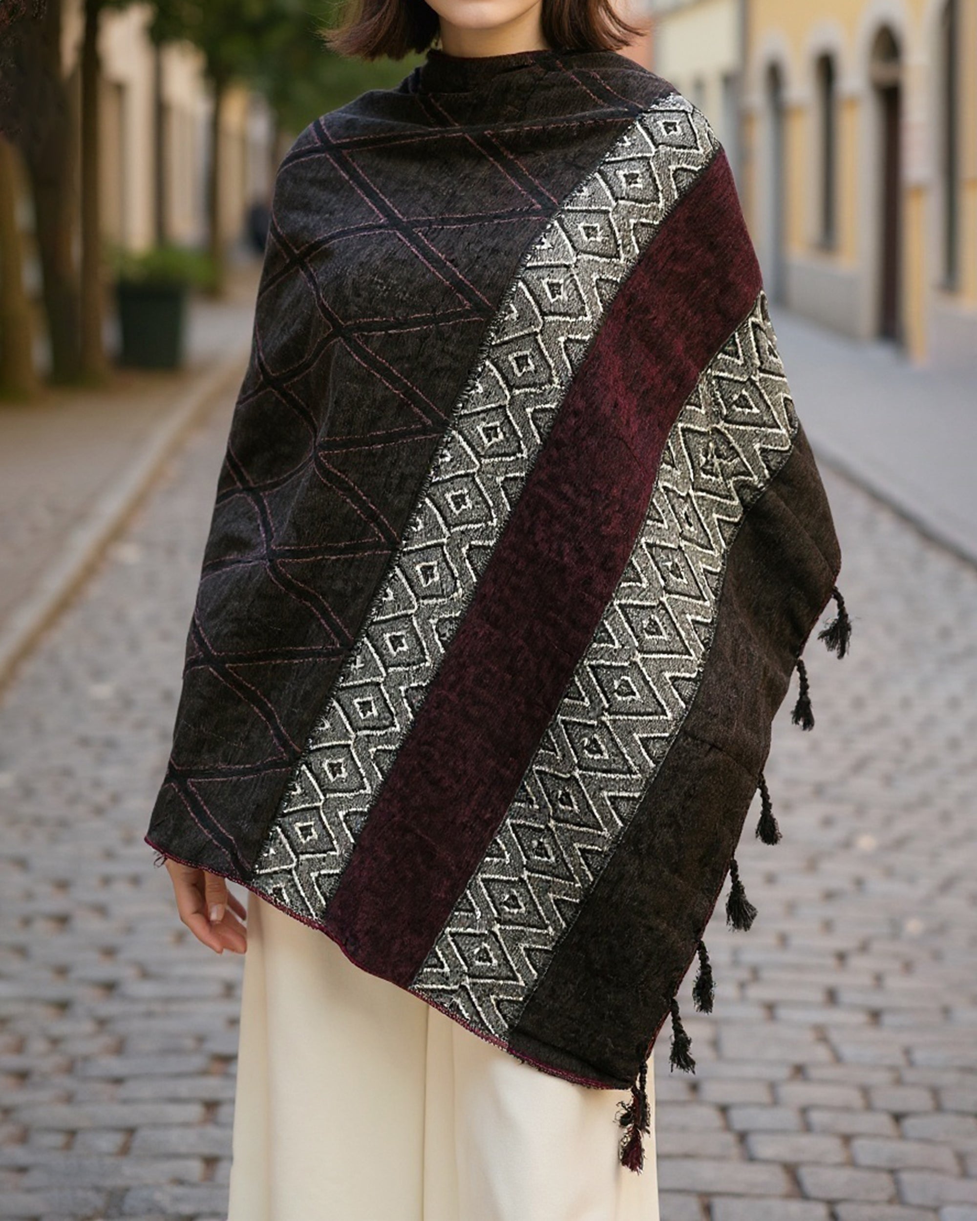 Women Velvet Shawl, Women Shawls & Scarves, Chase Value, Chase Value