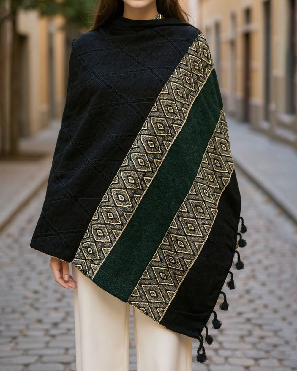Women Velvet Shawl, Women Shawls & Scarves, Chase Value, Chase Value