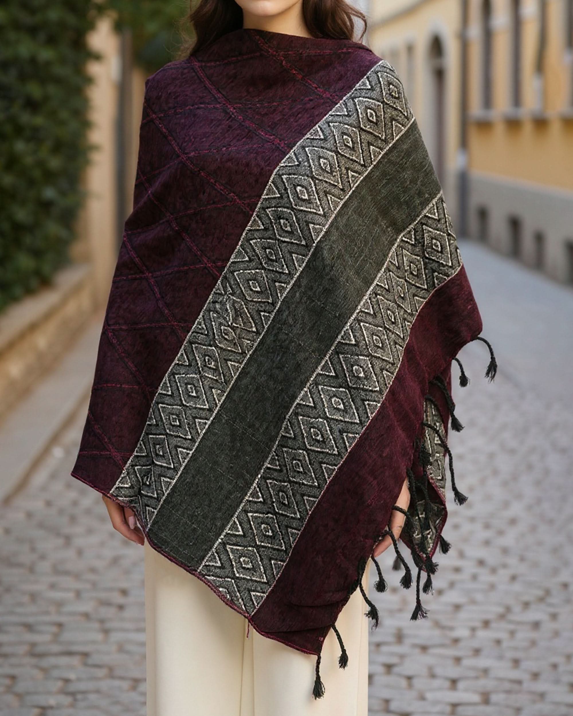 Women Velvet Shawl, Women Shawls & Scarves, Chase Value, Chase Value