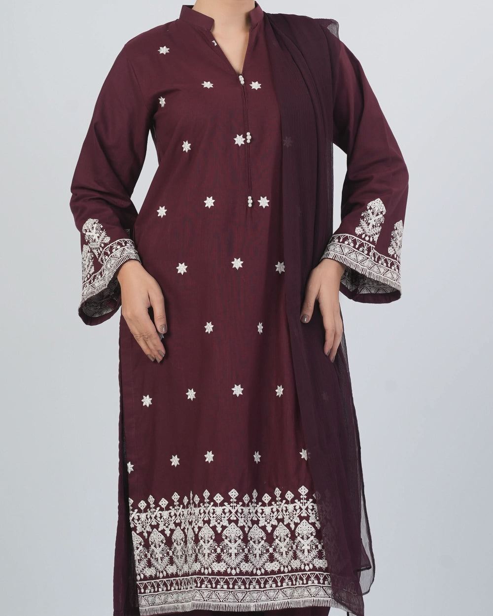 Women's Khaddar Embroidered 3Pcs Suit, Women Shalwar Suits, Chase Value, Chase Value