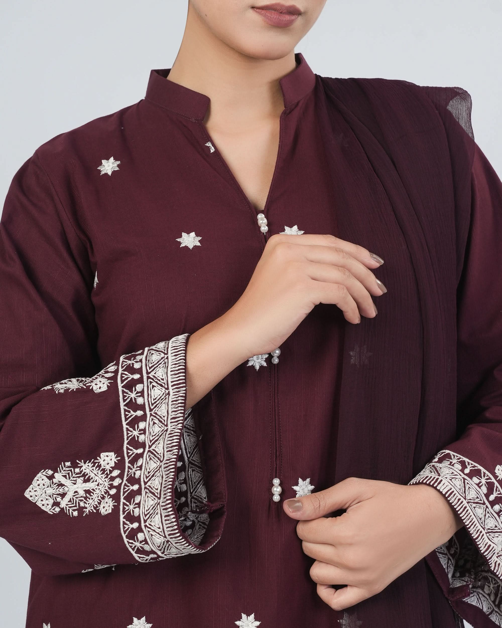 Women's Khaddar Embroidered 3Pcs Suit, Women Shalwar Suits, Chase Value, Chase Value