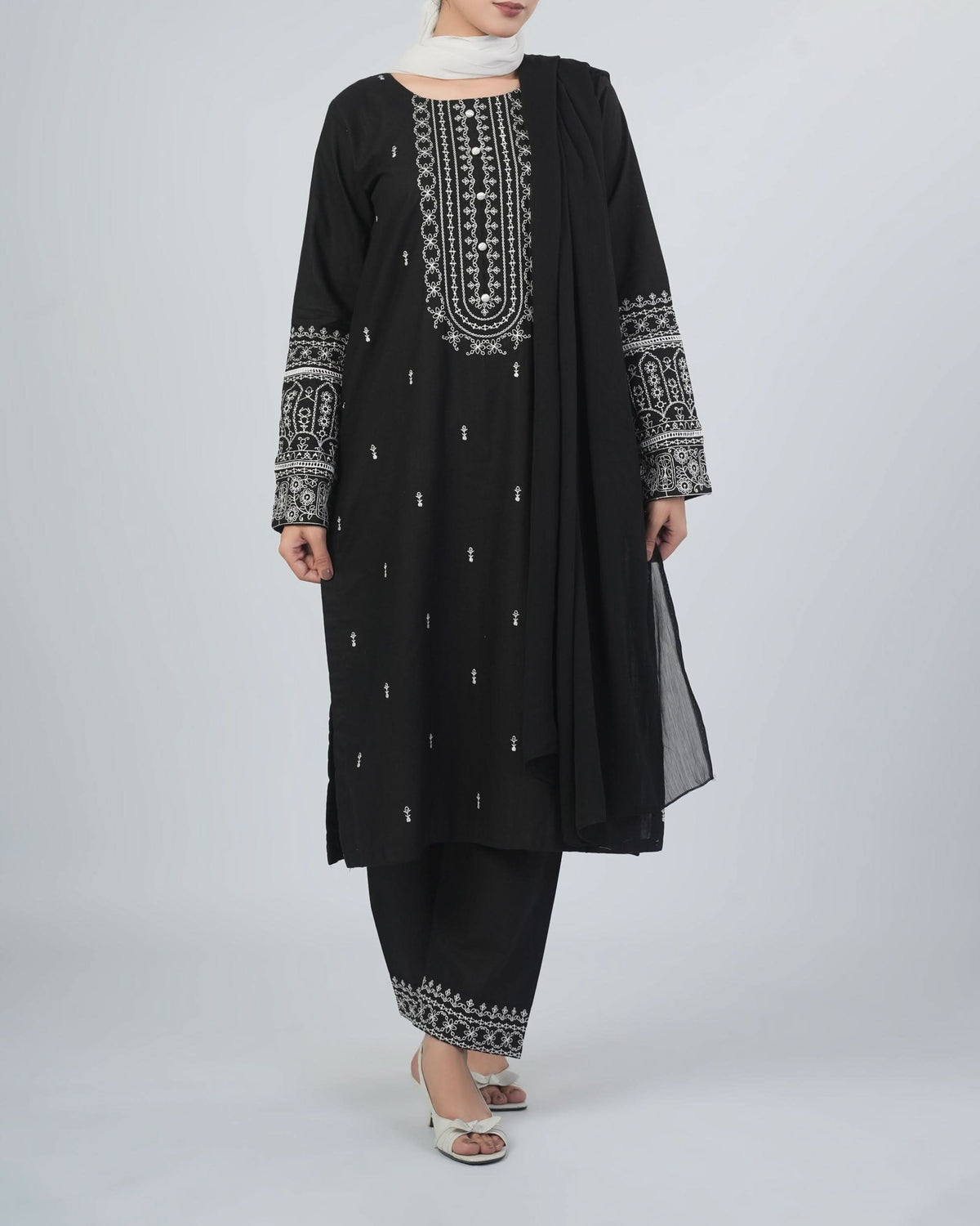 Women's Khaddar Embroidered 3Pcs Suit, Women Shalwar Suits, Chase Value, Chase Value