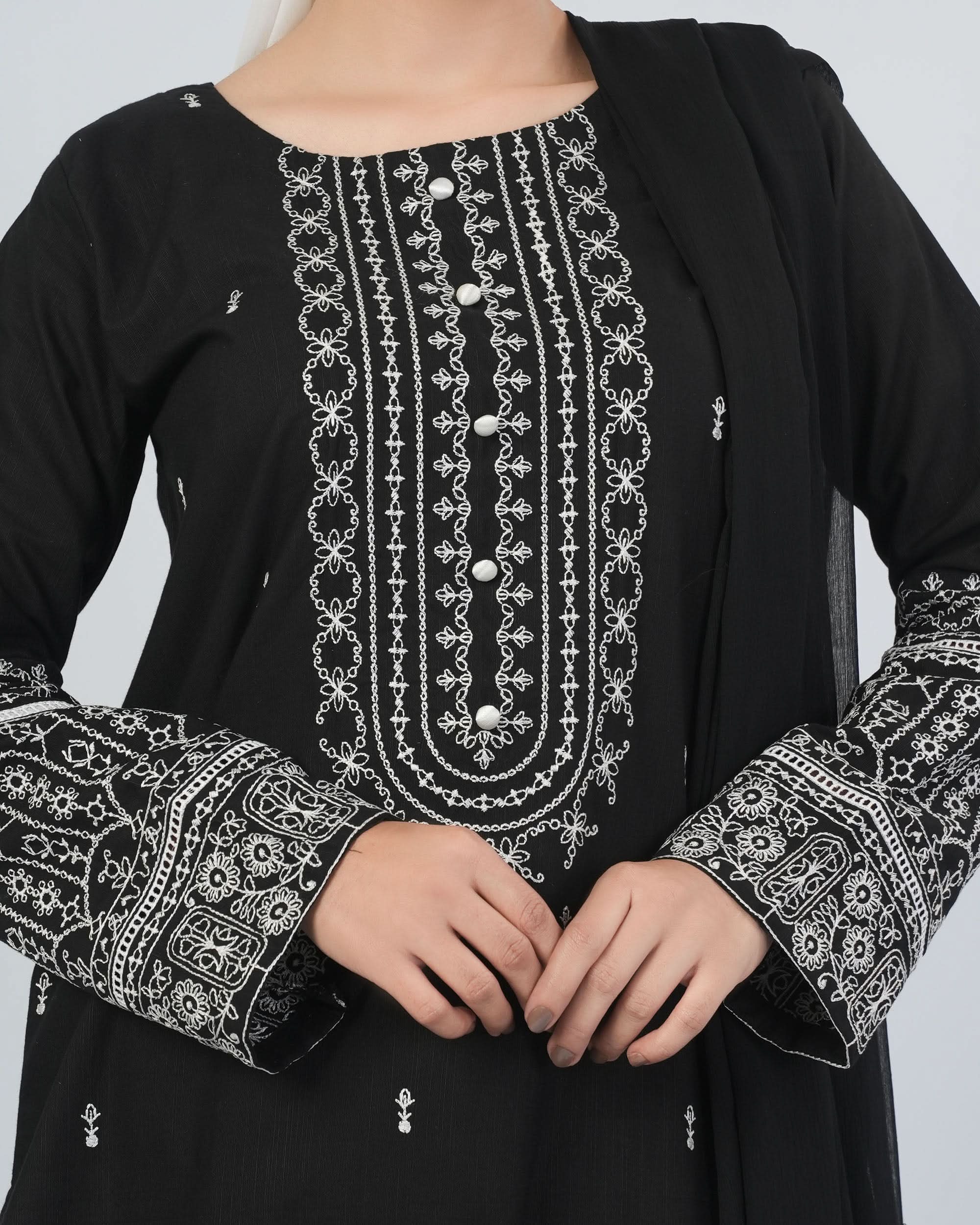 Women's Khaddar Embroidered 3Pcs Suit, Women Shalwar Suits, Chase Value, Chase Value