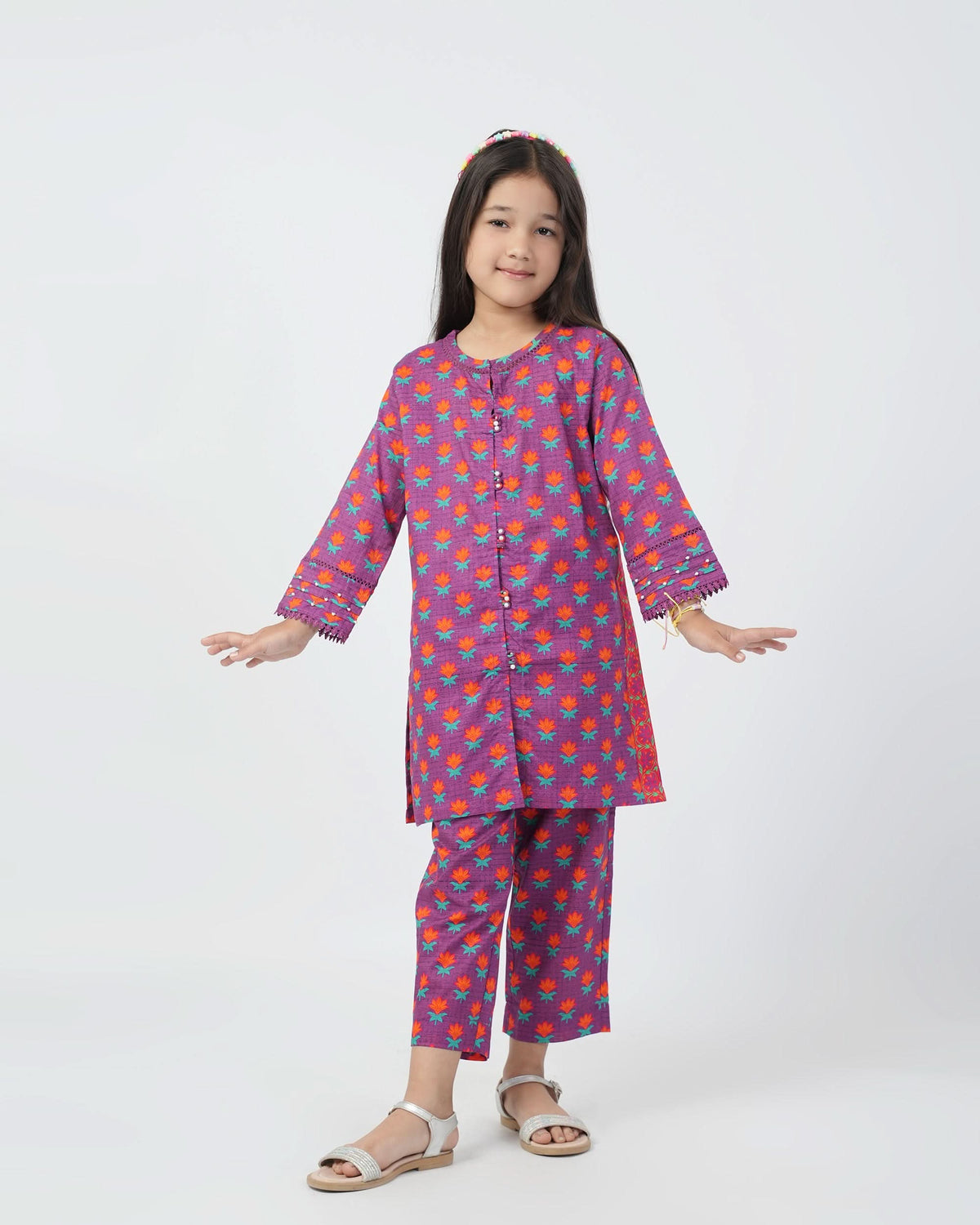 Eminent Girls Printed 2Pcs Shalwar Suit - Purple, Girls Shalwar Kameez, Eminent, Chase Value
