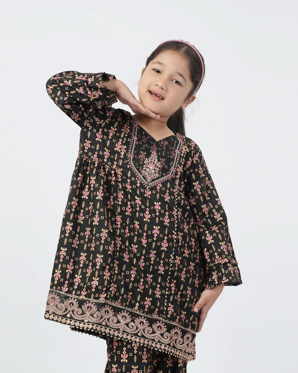 Eminent Girls Embroidered Shalwar Suits - Black, Girls Shalwar Kameez, Eminent, Chase Value
