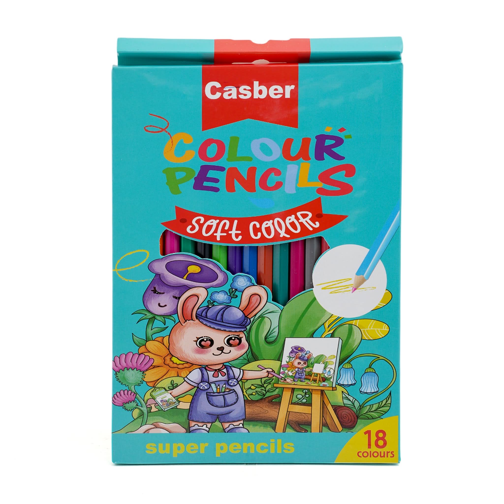 Color Pencil 18 Pcs - Cyan, Coloring Tools, Chase Value, Chase Value