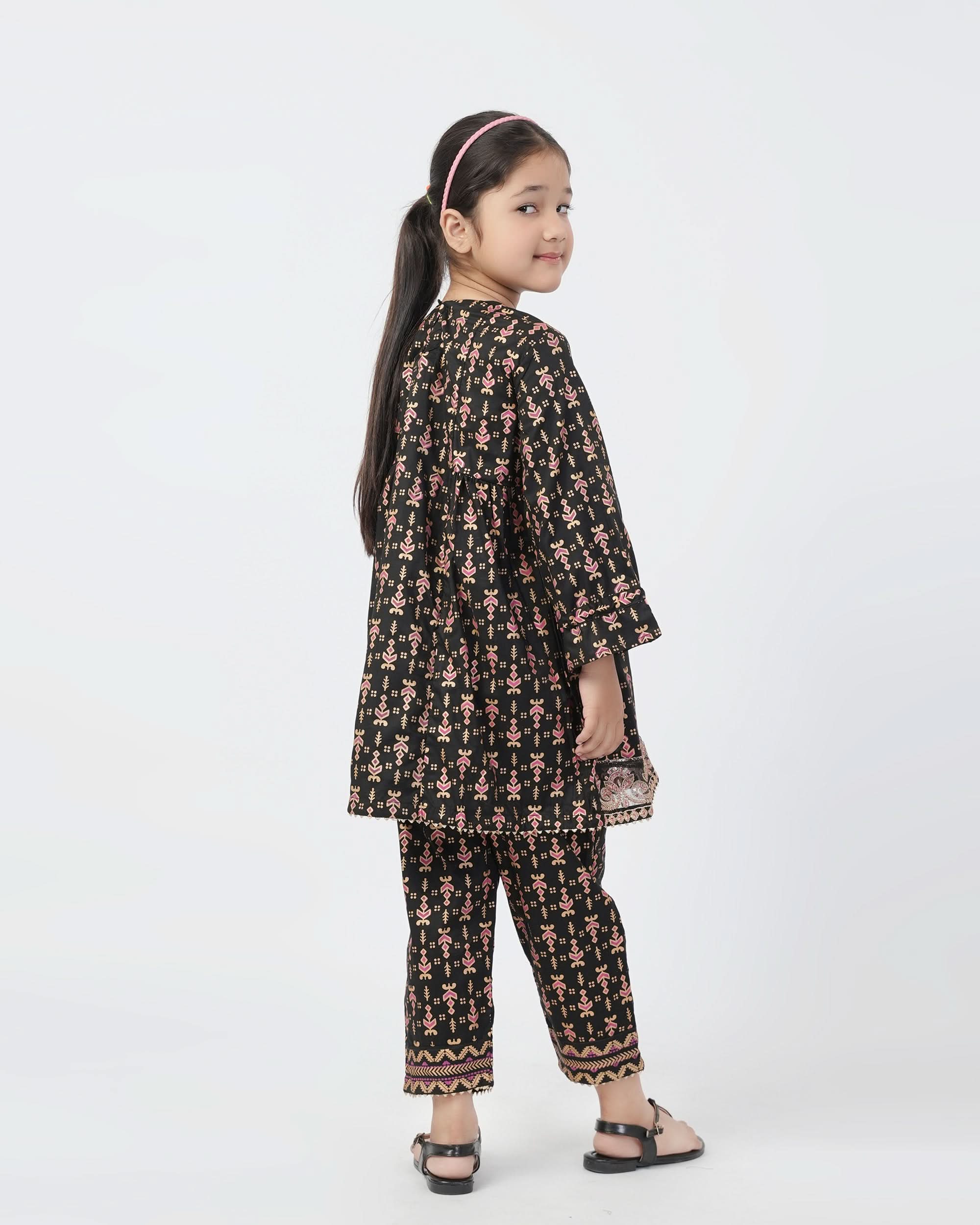 Eminent Girls Embroidered Shalwar Suits - Black, Girls Shalwar Kameez, Eminent, Chase Value