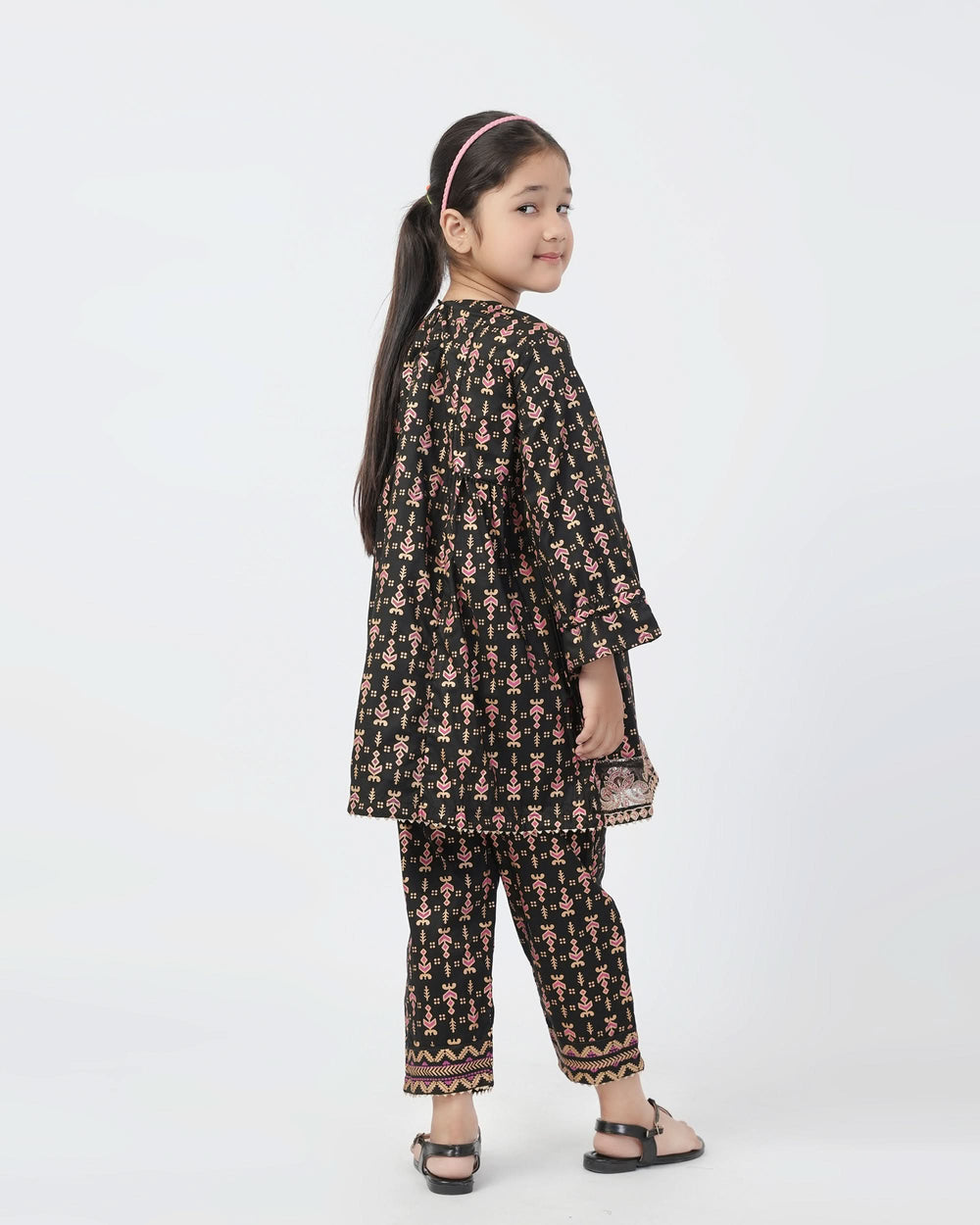 Eminent Girls Embroidered Shalwar Suits - Black, Girls Shalwar Kameez, Eminent, Chase Value