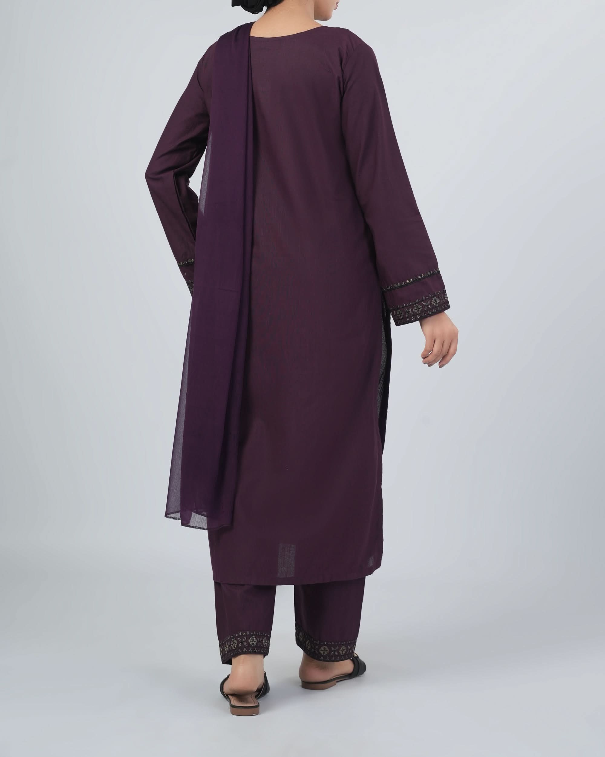 Women's Khaddar Embroidered 3Pcs Suit, Women Shalwar Suits, Chase Value, Chase Value