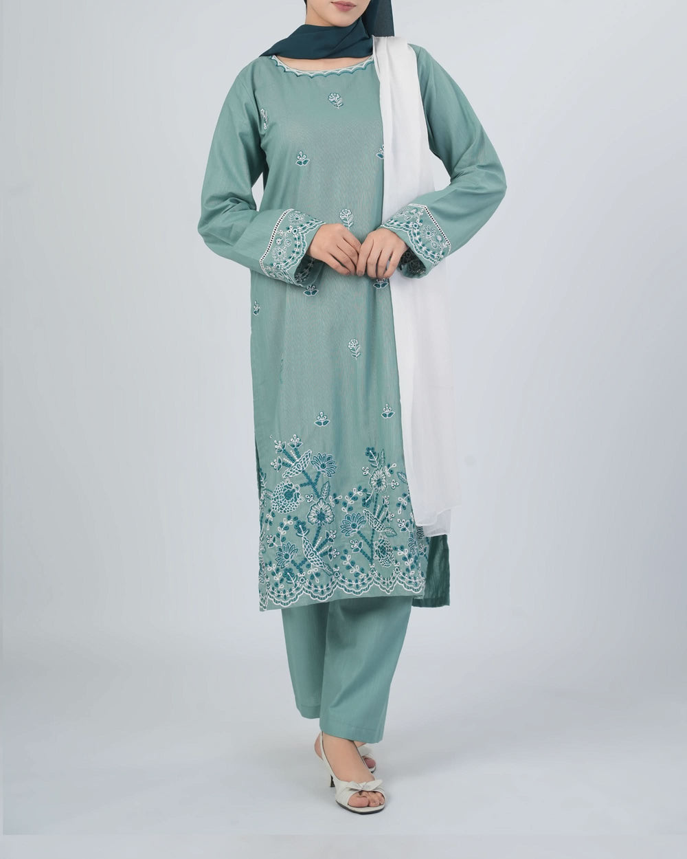 Women's Khaddar Embroidered 3Pcs Suit, Women Shalwar Suits, Chase Value, Chase Value
