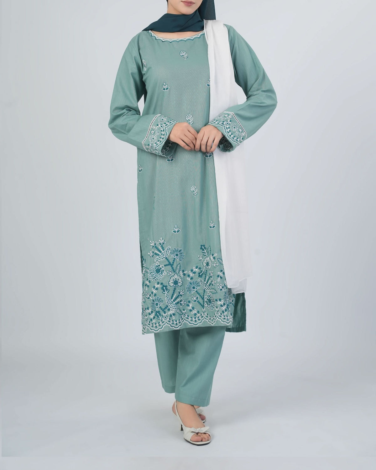 Women's Khaddar Embroidered 3Pcs Suit, Women Shalwar Suits, Chase Value, Chase Value