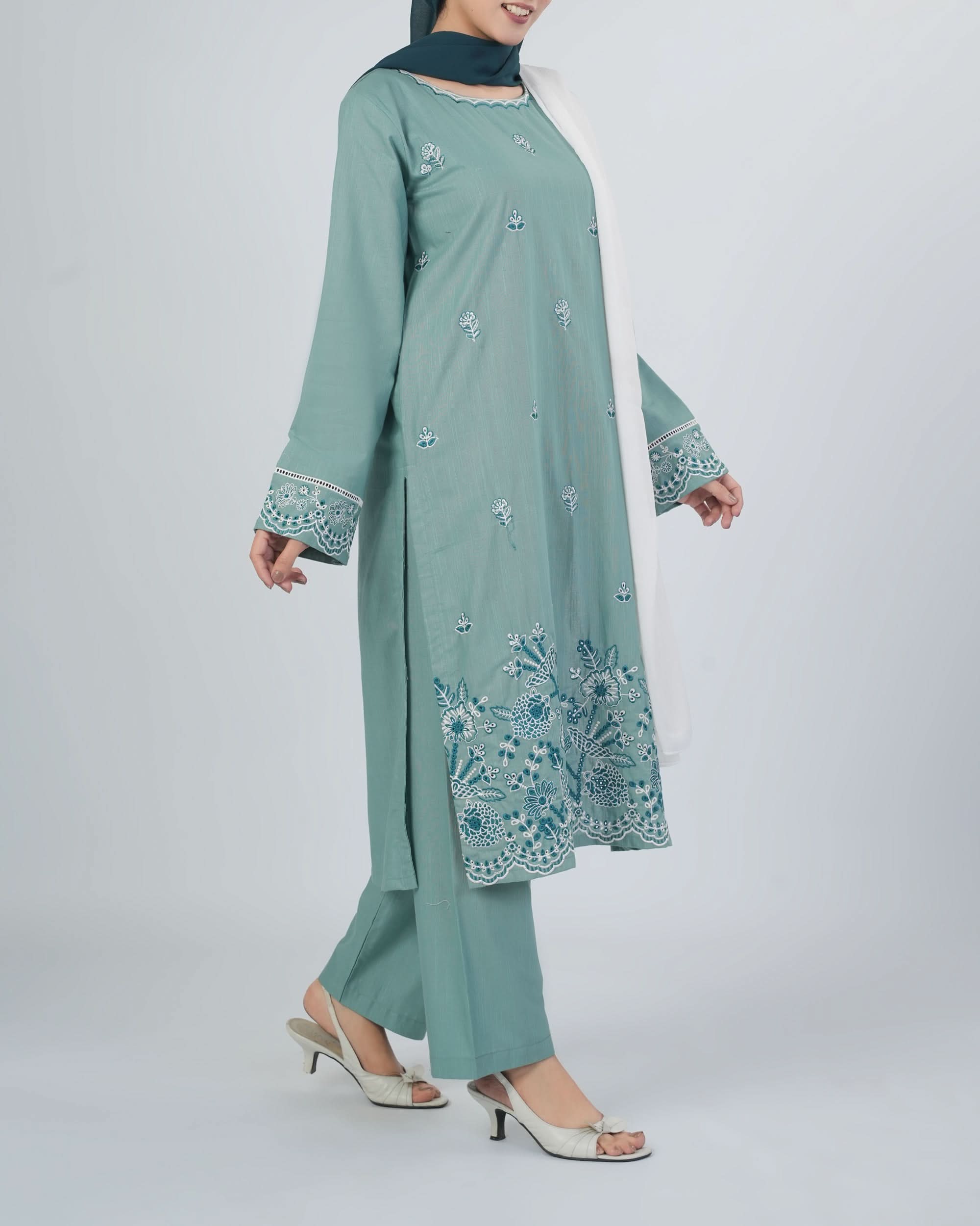 Women's Khaddar Embroidered 3Pcs Suit, Women Shalwar Suits, Chase Value, Chase Value
