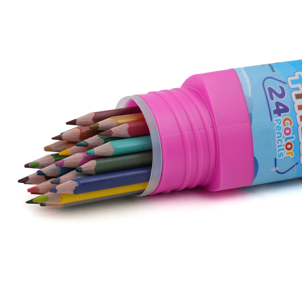 Deer 100-24 Pc Tikon Colour Pencil 24 Pcs - Dark Pink, Coloring Tools, Deer, Chase Value