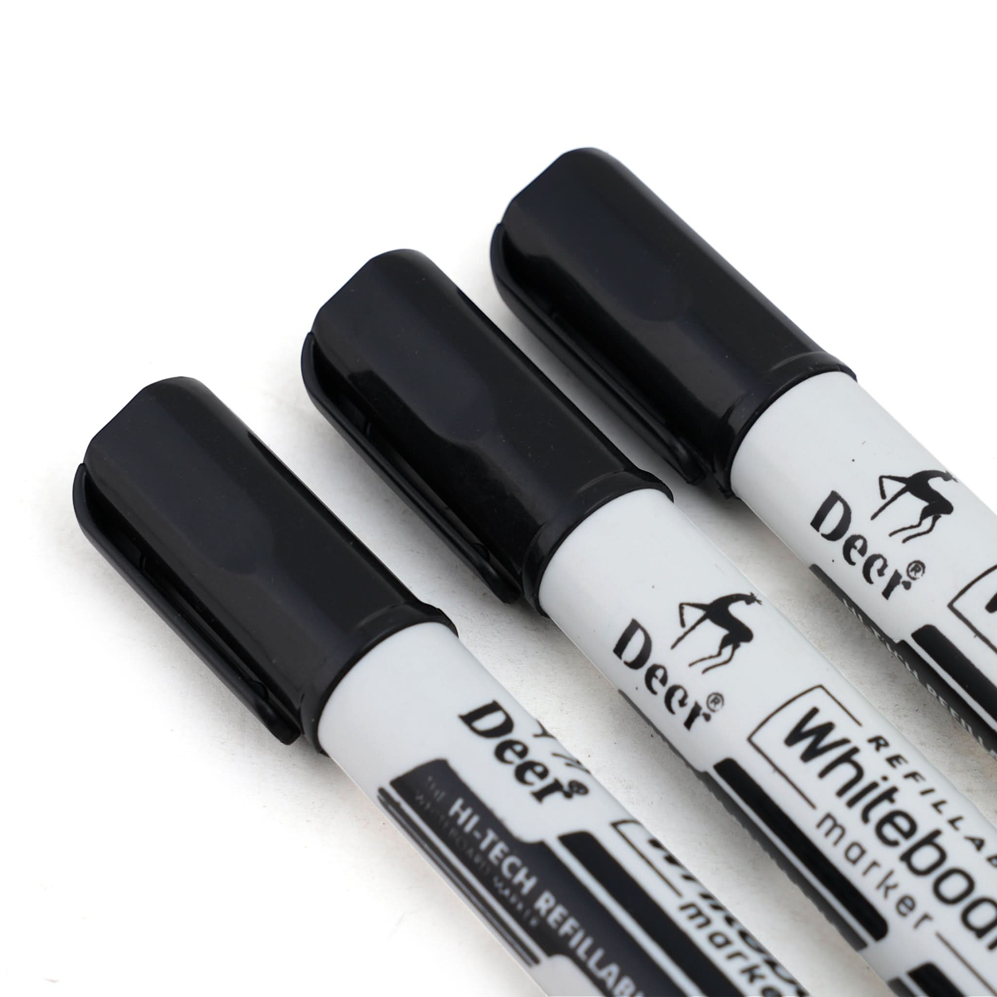 Deer White Board Marker 3 153604 - Black, Stationery Supplies, Deer, Chase Value