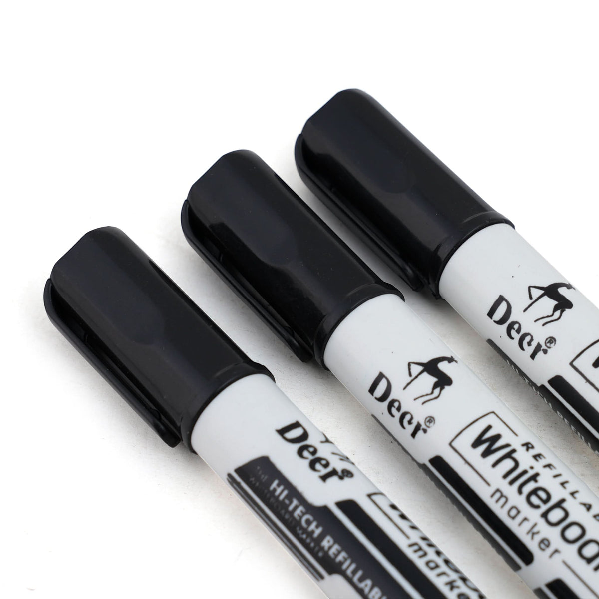Deer White Board Marker 3 153604 - Black, Stationery Supplies, Deer, Chase Value