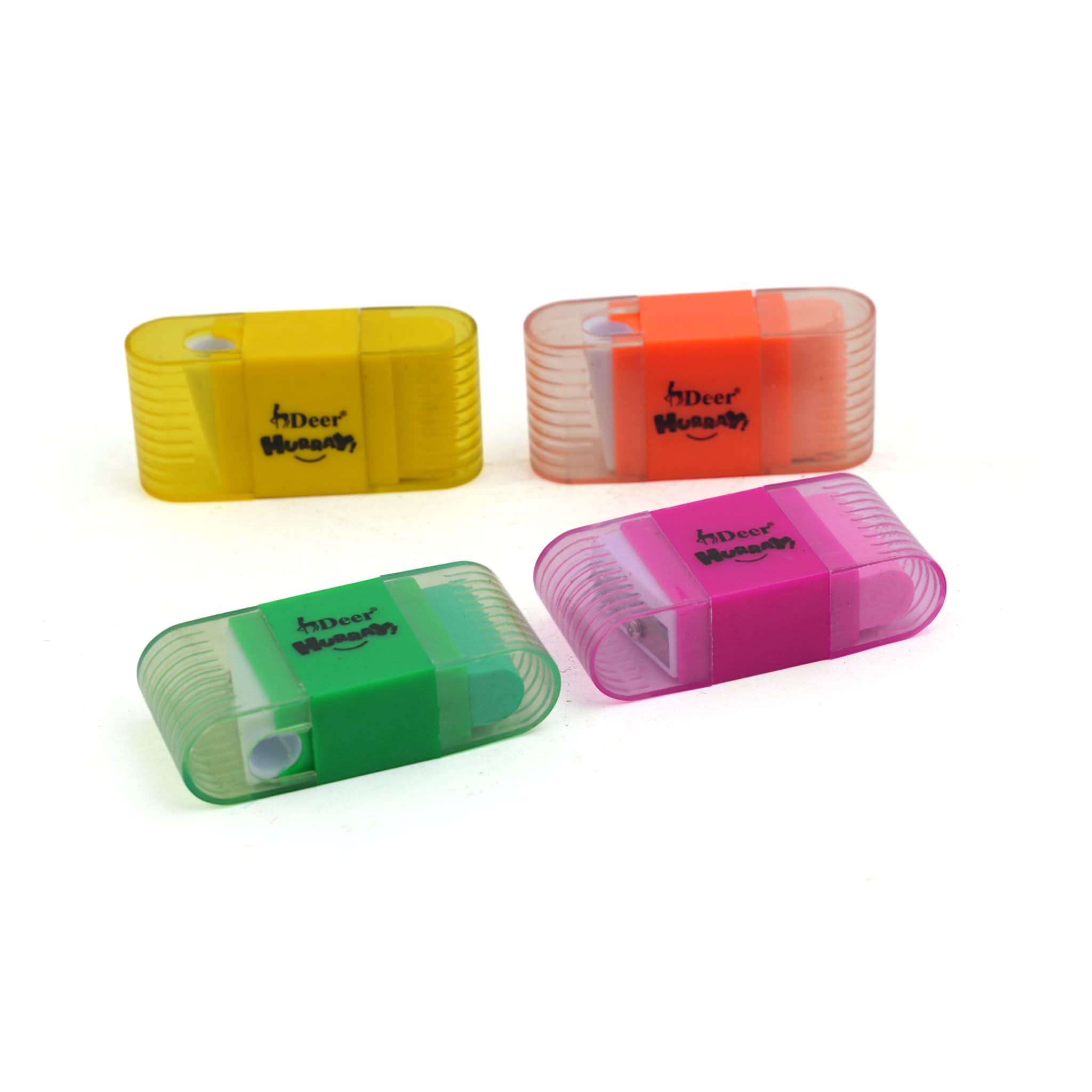Deer Hurray Sharpner 4Pcs Set - Multi, Stationery Supplies, Deer, Chase Value
