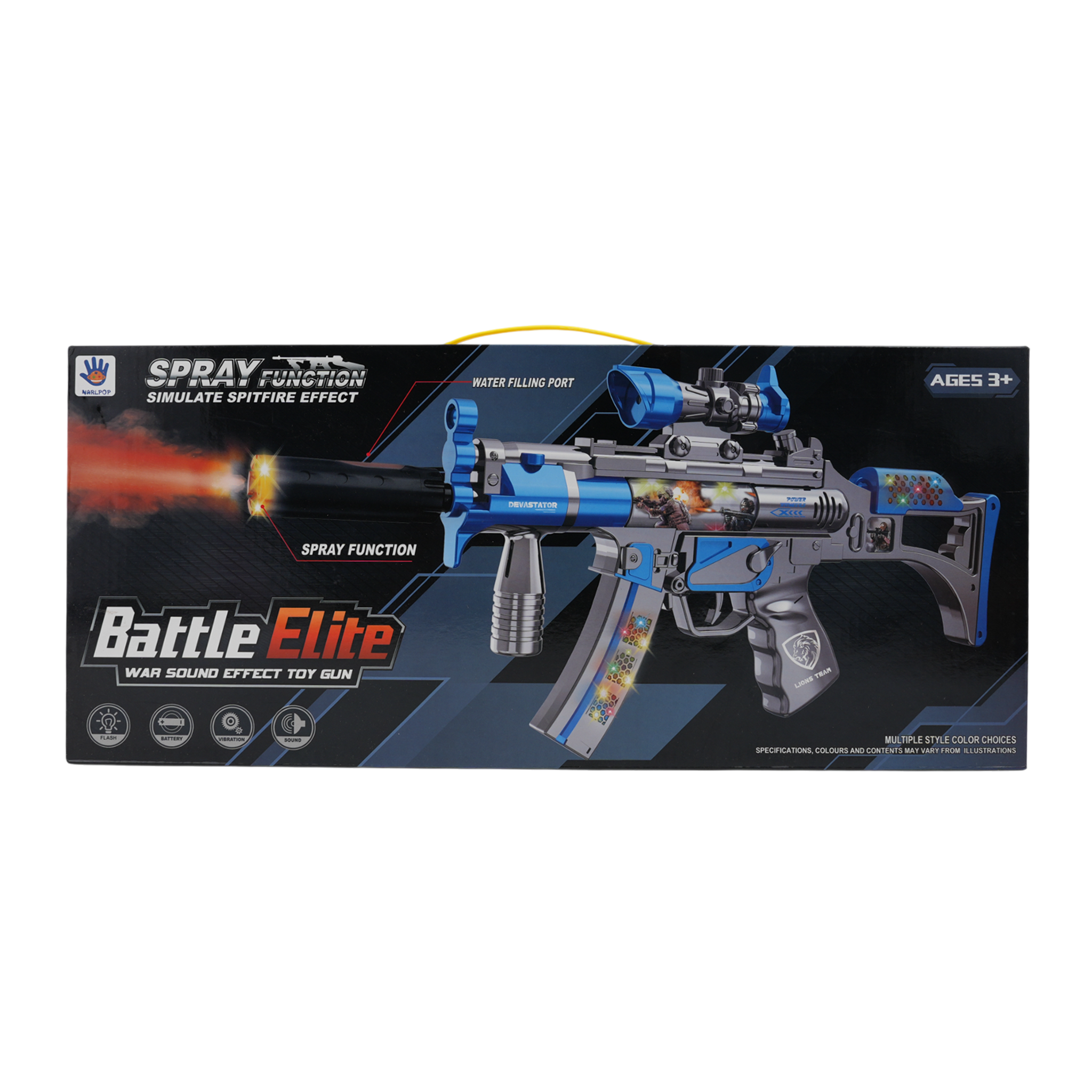 Electric Gun With Sound & Light - Black, Weapon Toys, Chase Value, Chase Value