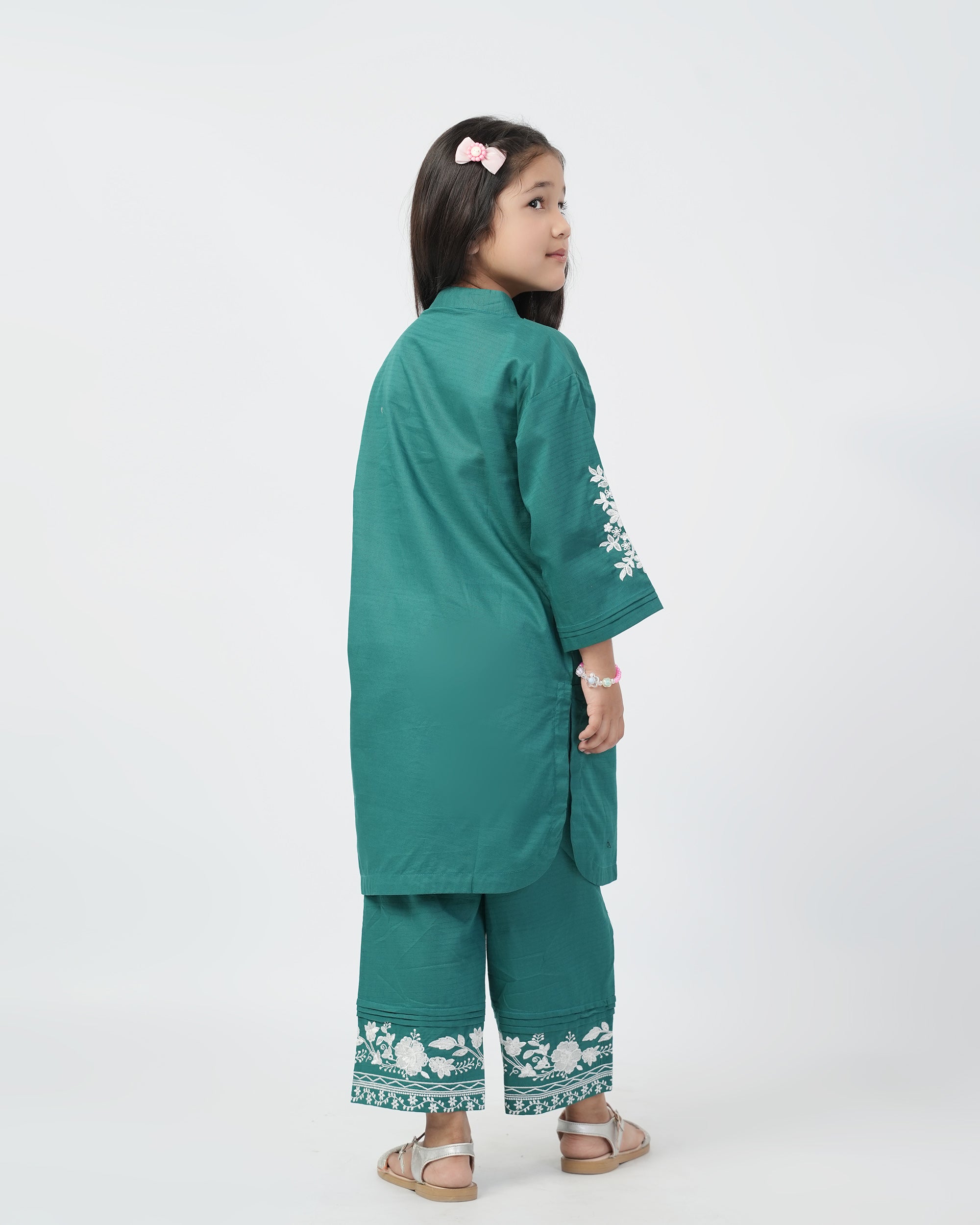 Eminent Girls Embroidered 02 Pcs Suit - Teal