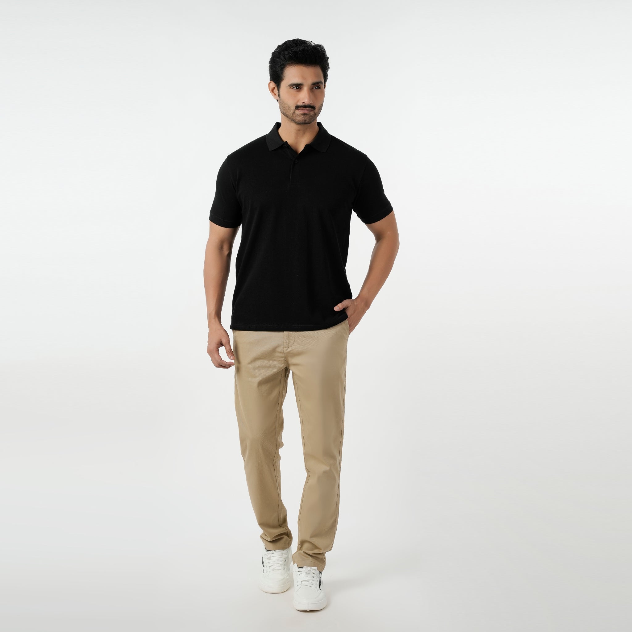 Eminent Men's Half Sleeves Polo T-Shirt - Black, Men's T-Shirts & Polos, Eminent, Chase Value