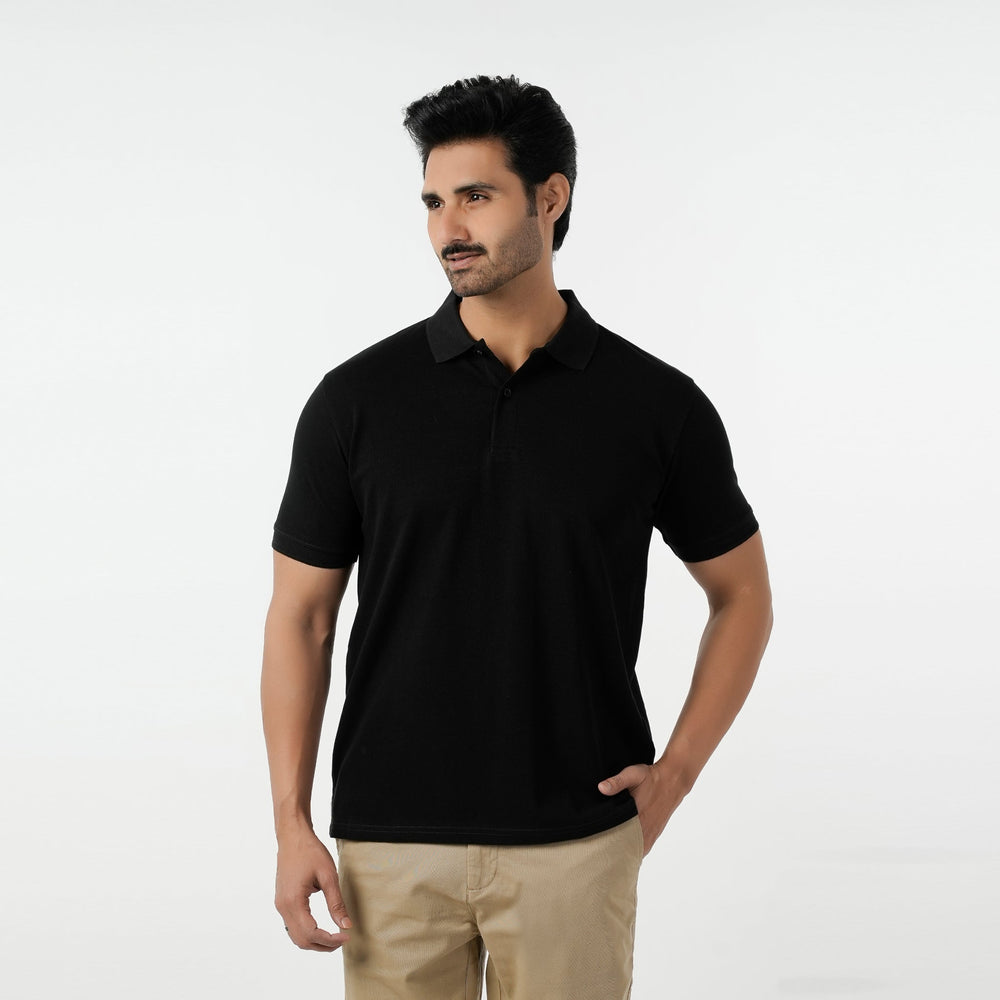 Eminent Men's Half Sleeves Polo T-Shirt - Black, Men's T-Shirts & Polos, Eminent, Chase Value