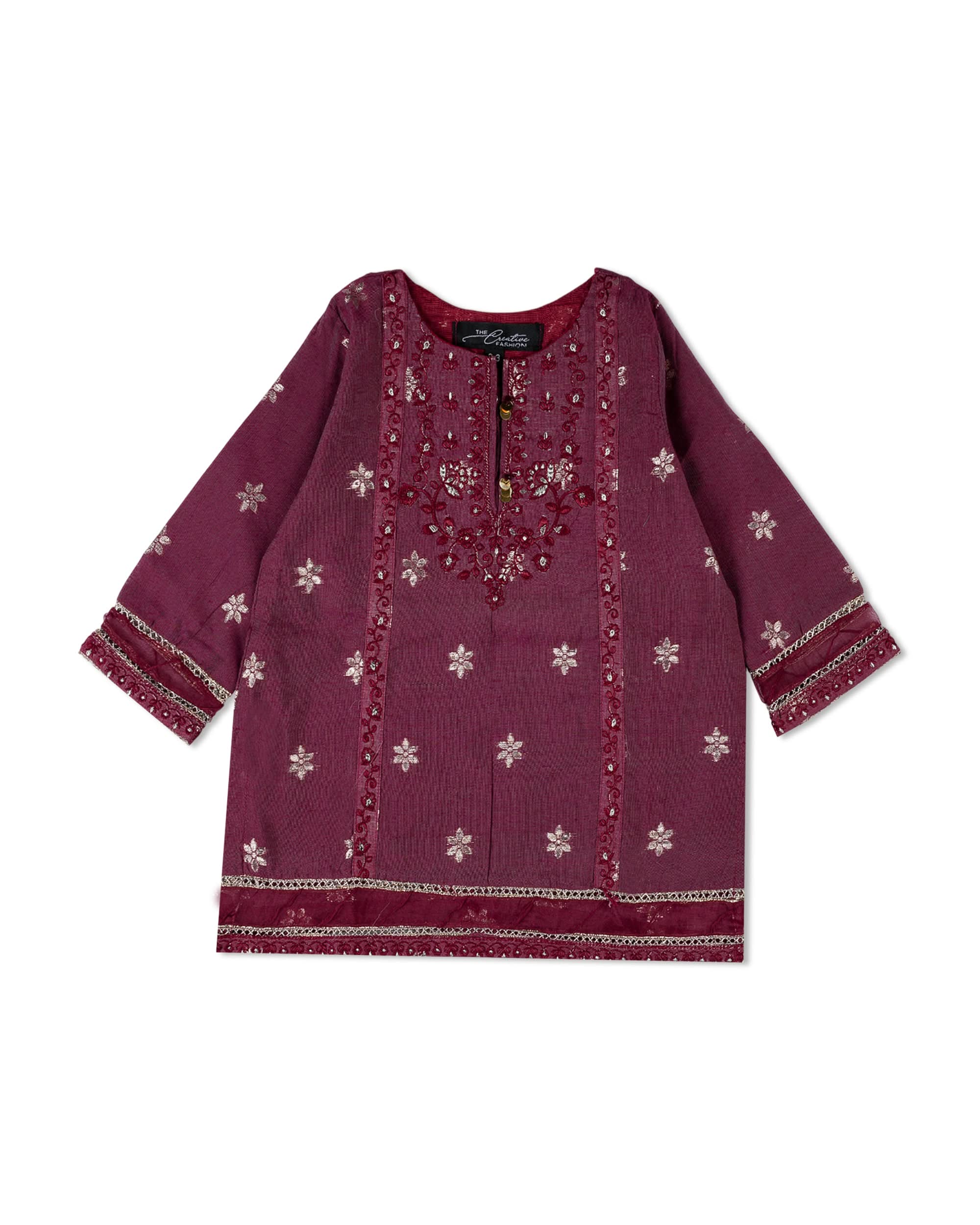 Girls’ Embroidered 3Pcs Suit, Girls Shalwar Kameez, Chase Value, Chase Value