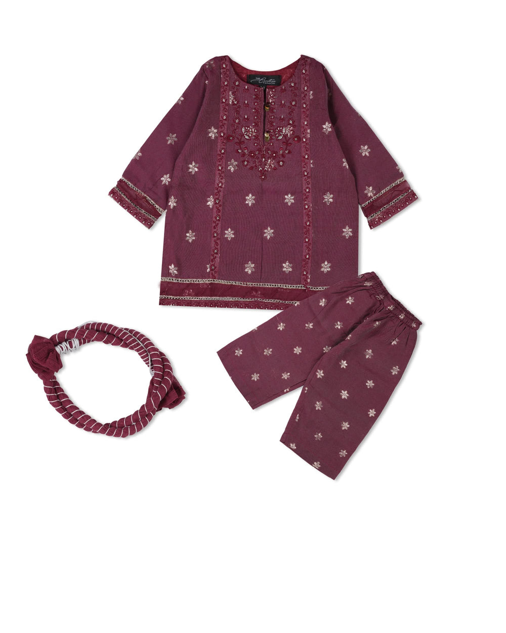 Girls’ Embroidered 3Pcs Suit, Girls Shalwar Kameez, Chase Value, Chase Value