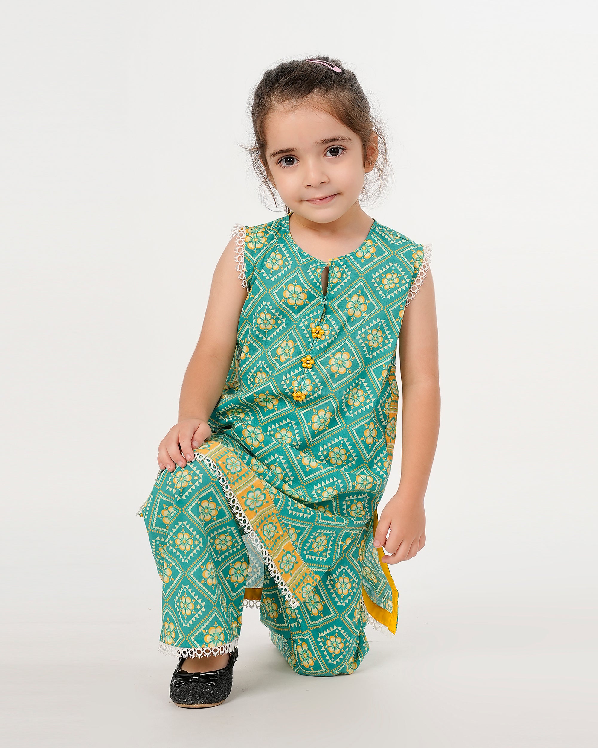 Eminent Girls Printed Shalwar Suit - Green, Girls Shalwar Kameez, Eminent, Chase Value