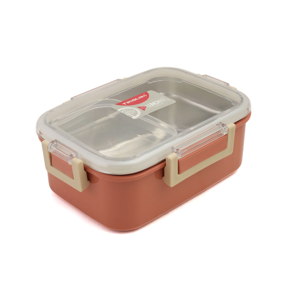 Stainless Steel Lunch Box - Tea Pink, Tiffin Boxes & Bottles, Chase Value, Chase Value