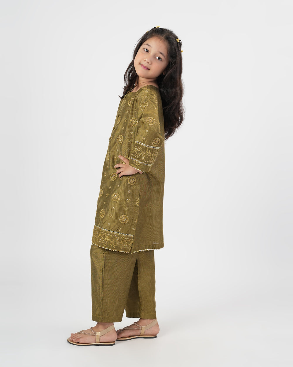 Eminent Girls' Essentials Embroidered Dyed 2Pc Suit, Girls Shalwar Kameez, Eminent, Chase Value