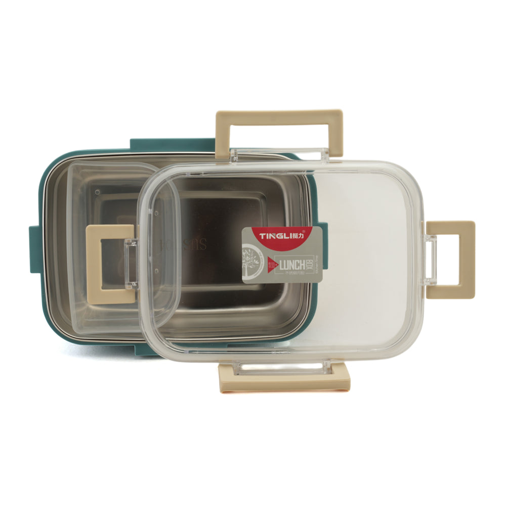 Stainless Steel Lunch Box - Steel Blue, Tiffin Boxes & Bottles, Chase Value, Chase Value