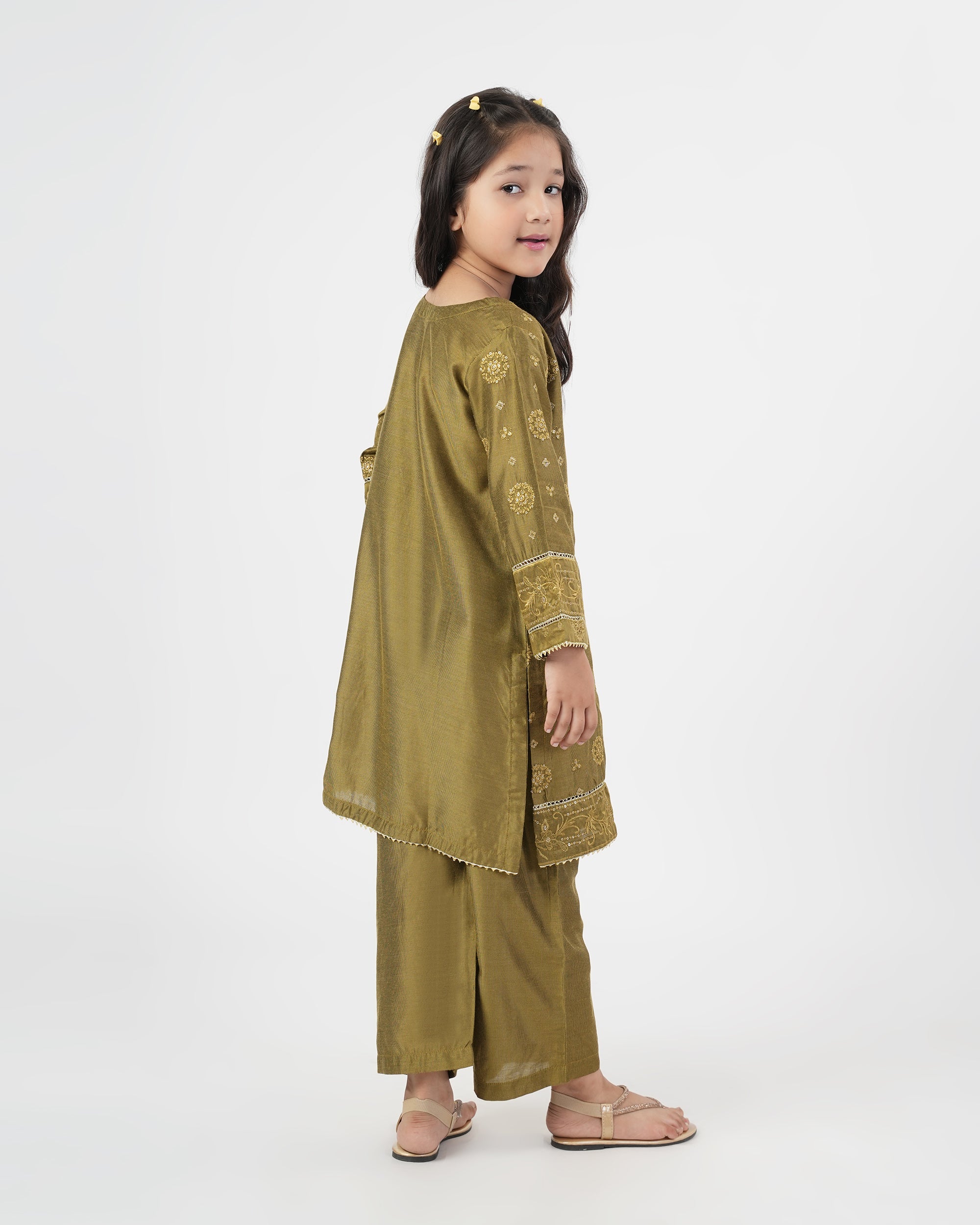 Eminent Girls' Essentials Embroidered Dyed 2Pc Suit, Girls Shalwar Kameez, Eminent, Chase Value