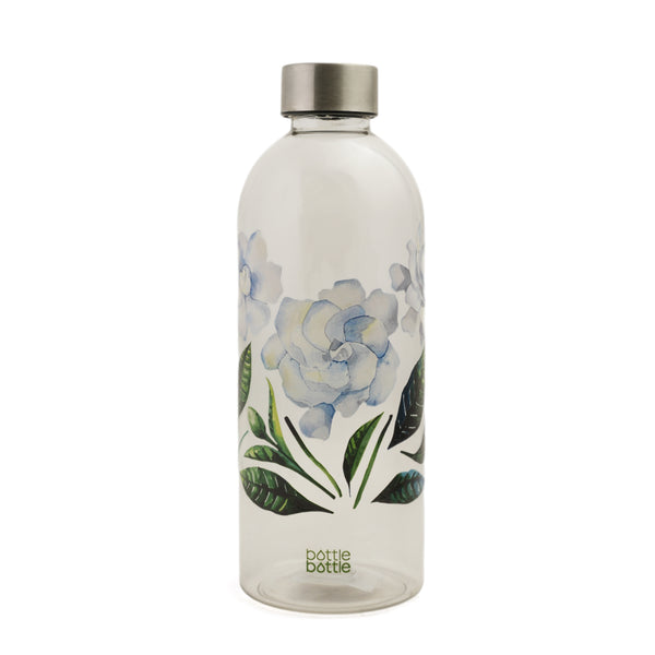 Water Bottle Plastic 1000Ml - White