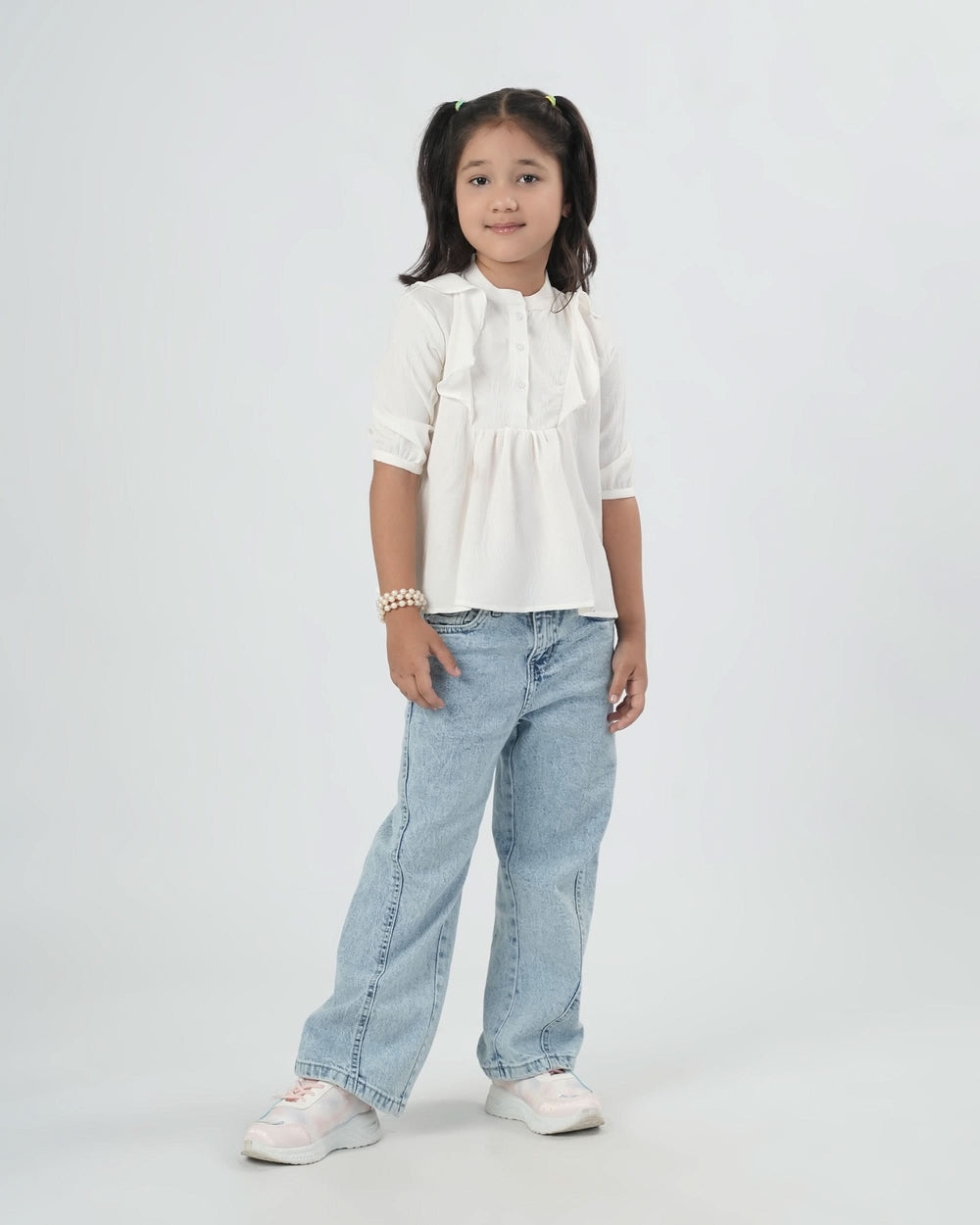 Eminent Girls Woven Top - White, Girls T-Shirts, Eminent, Chase Value