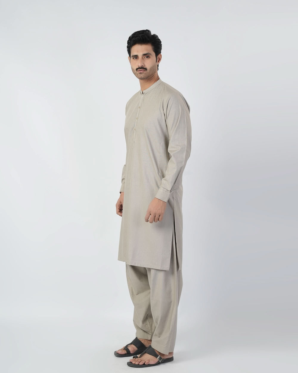 Eminent Men's Trim Fit Shalwar Suit - Beige, Men's Shalwar Kameez, Eminent, Chase Value