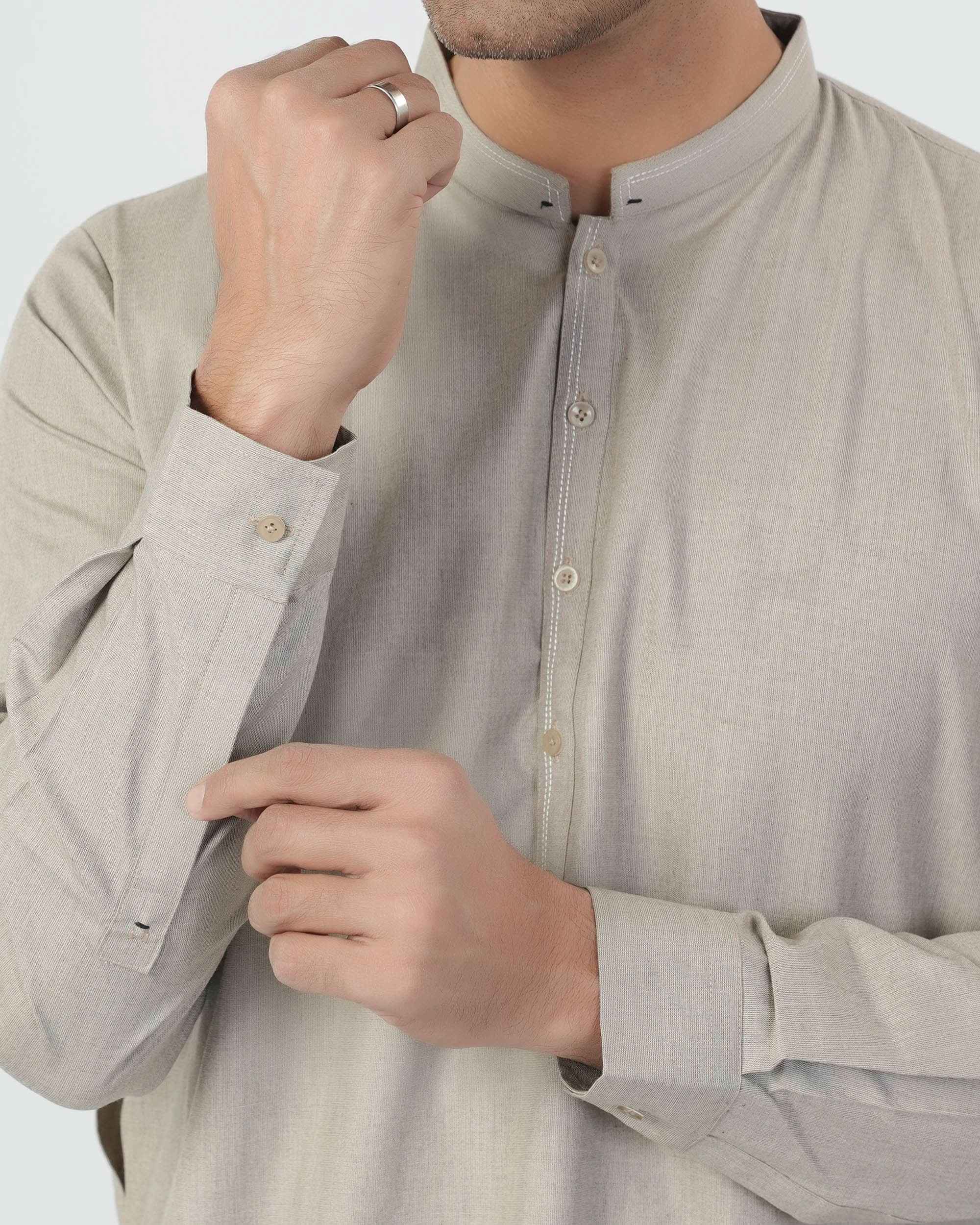 Eminent Men's Trim Fit Shalwar Suit - Beige, Men's Shalwar Kameez, Eminent, Chase Value