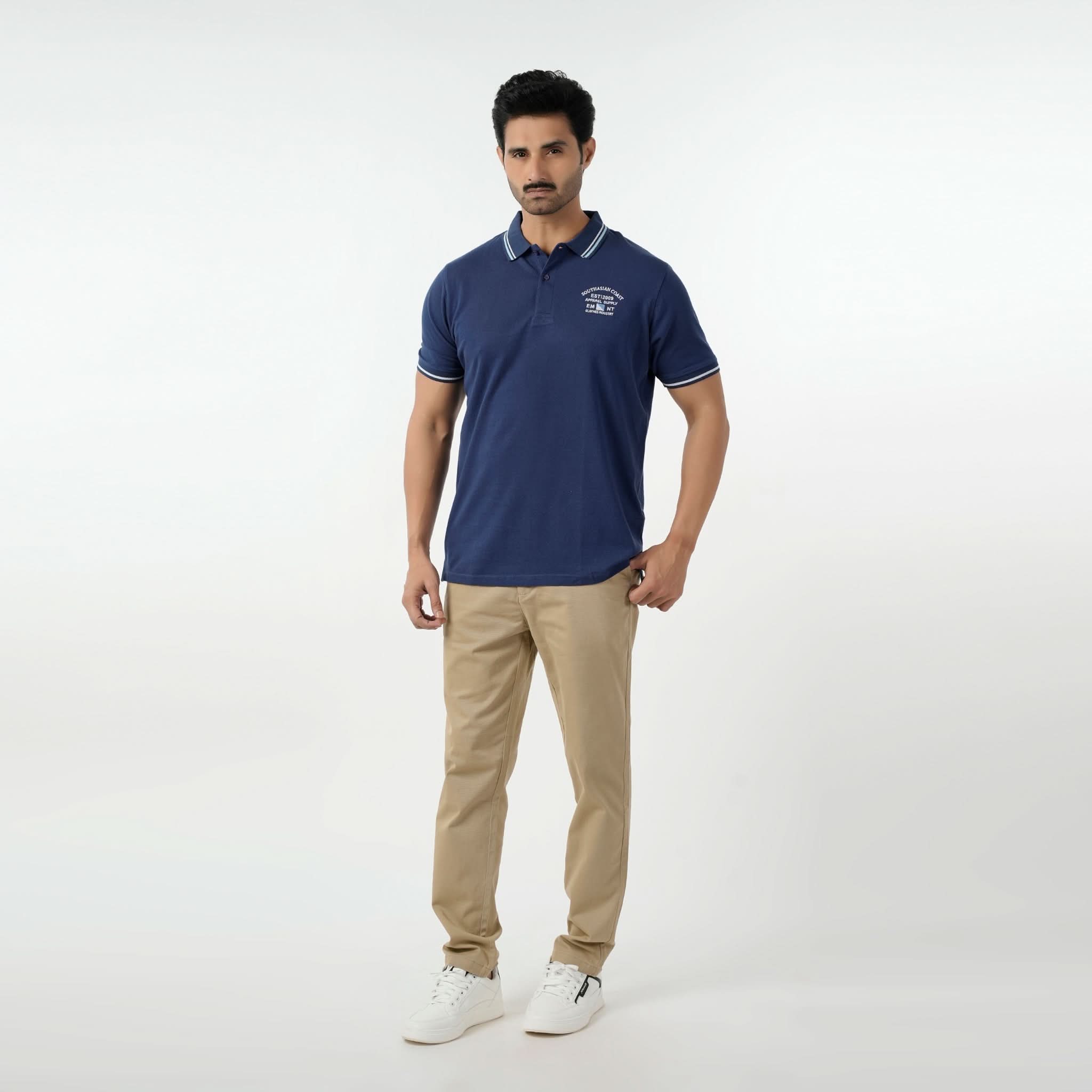 Eminent Men's Polo Half Sleeves T-Shirt - Navy Blue, Men's T-Shirts & Polos, Eminent, Chase Value
