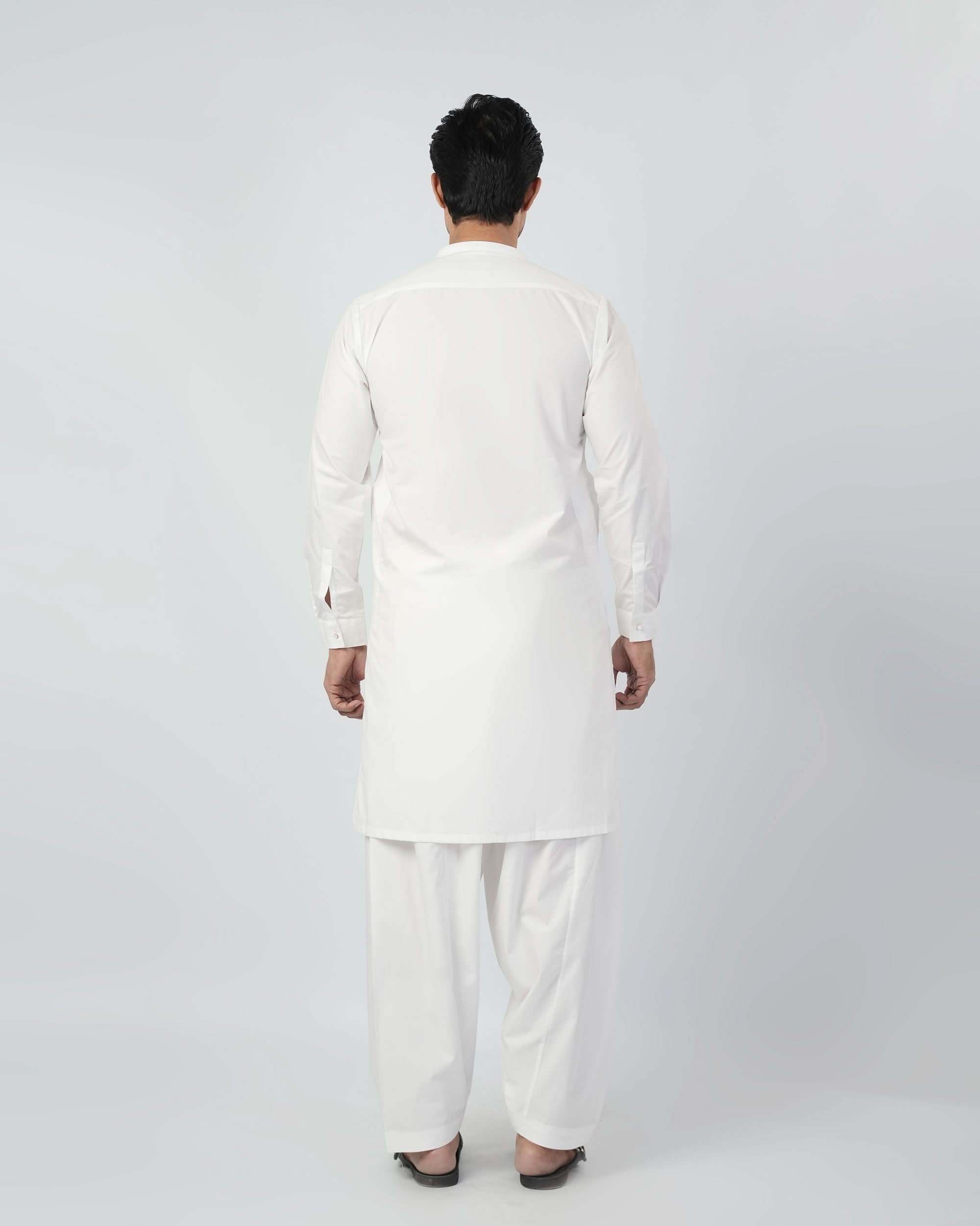 Eminent Men's Plain Shalwar Suit - White, Men's Shalwar Kameez, Eminent, Chase Value