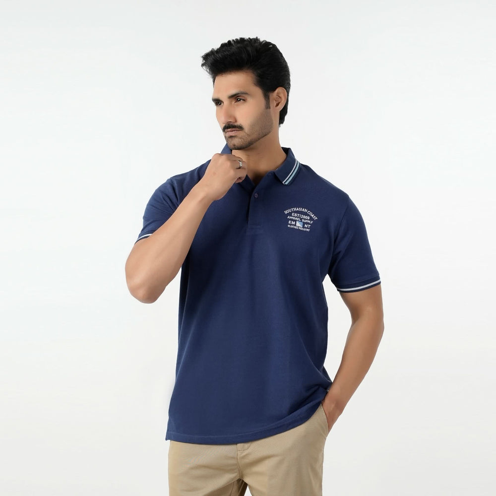 Eminent Men's Polo Half Sleeves T-Shirt - Navy Blue, Men's T-Shirts & Polos, Eminent, Chase Value