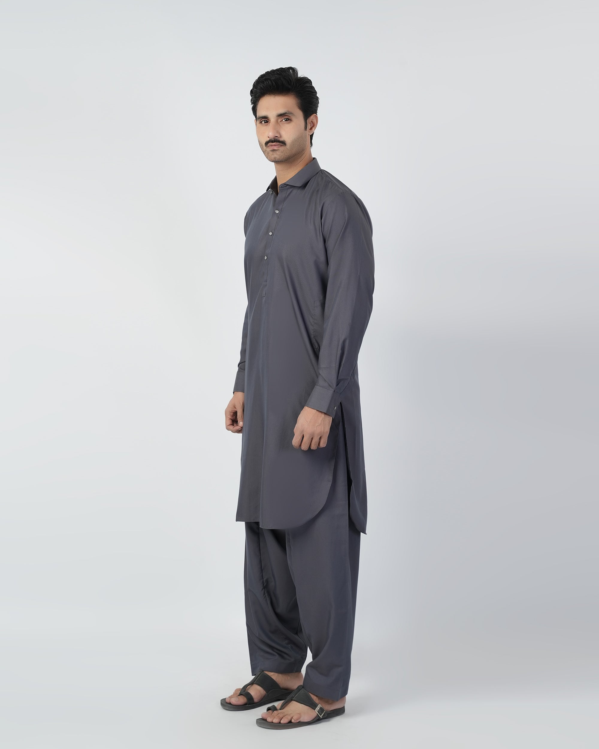 Eminent Men's Kameez Shalwar Suit - Grey