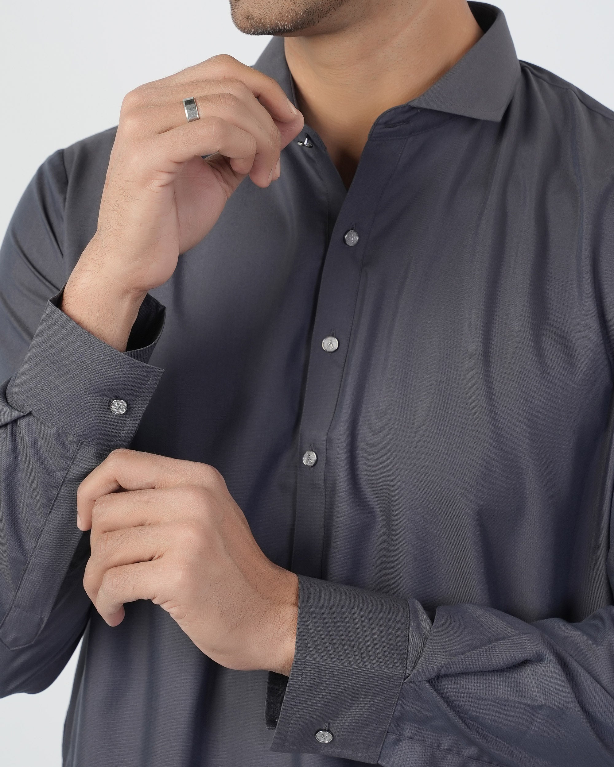 Eminent Men's Kameez Shalwar Suit - Grey