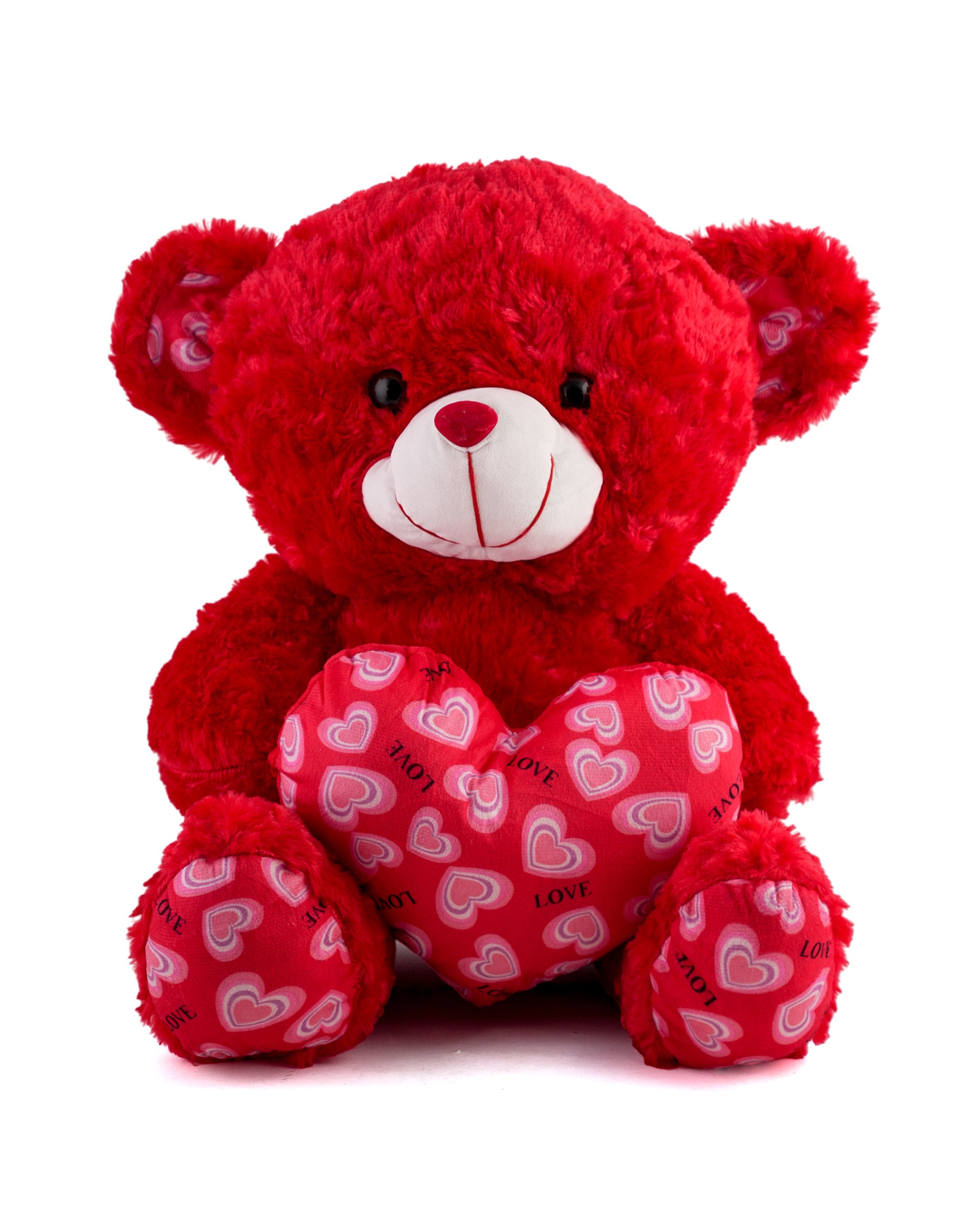 Stuff Heart Bear 50 CM - Red