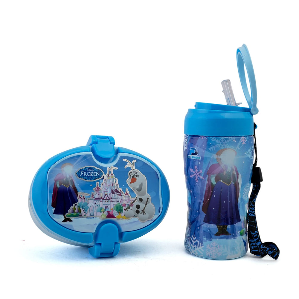 Water Bottle & Lunch Box 2Pcs Pack - Light Blue, Tiffin Boxes & Bottles, Chase Value, Chase Value