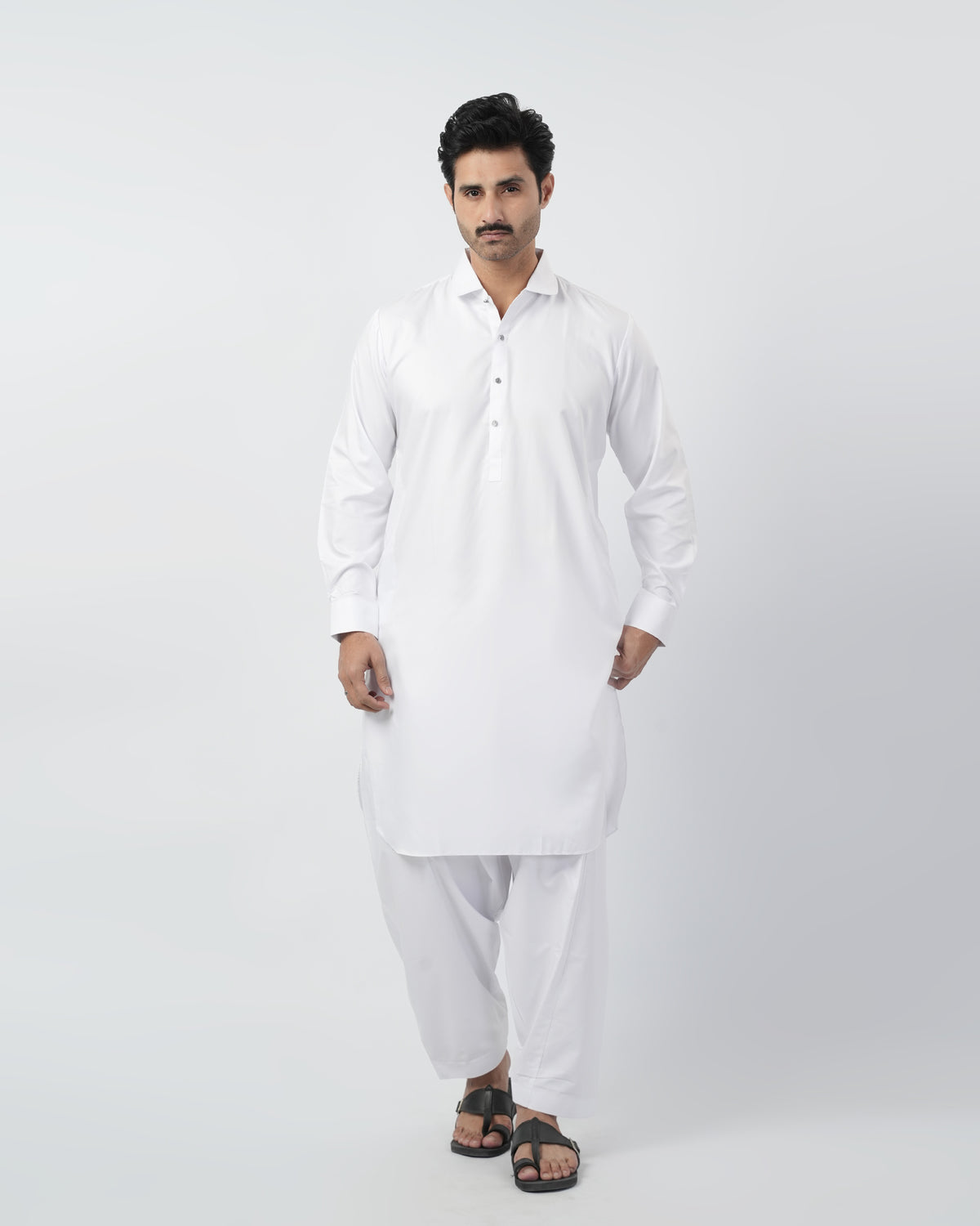 Eminent Men's Kameez Shalwar Suit - White