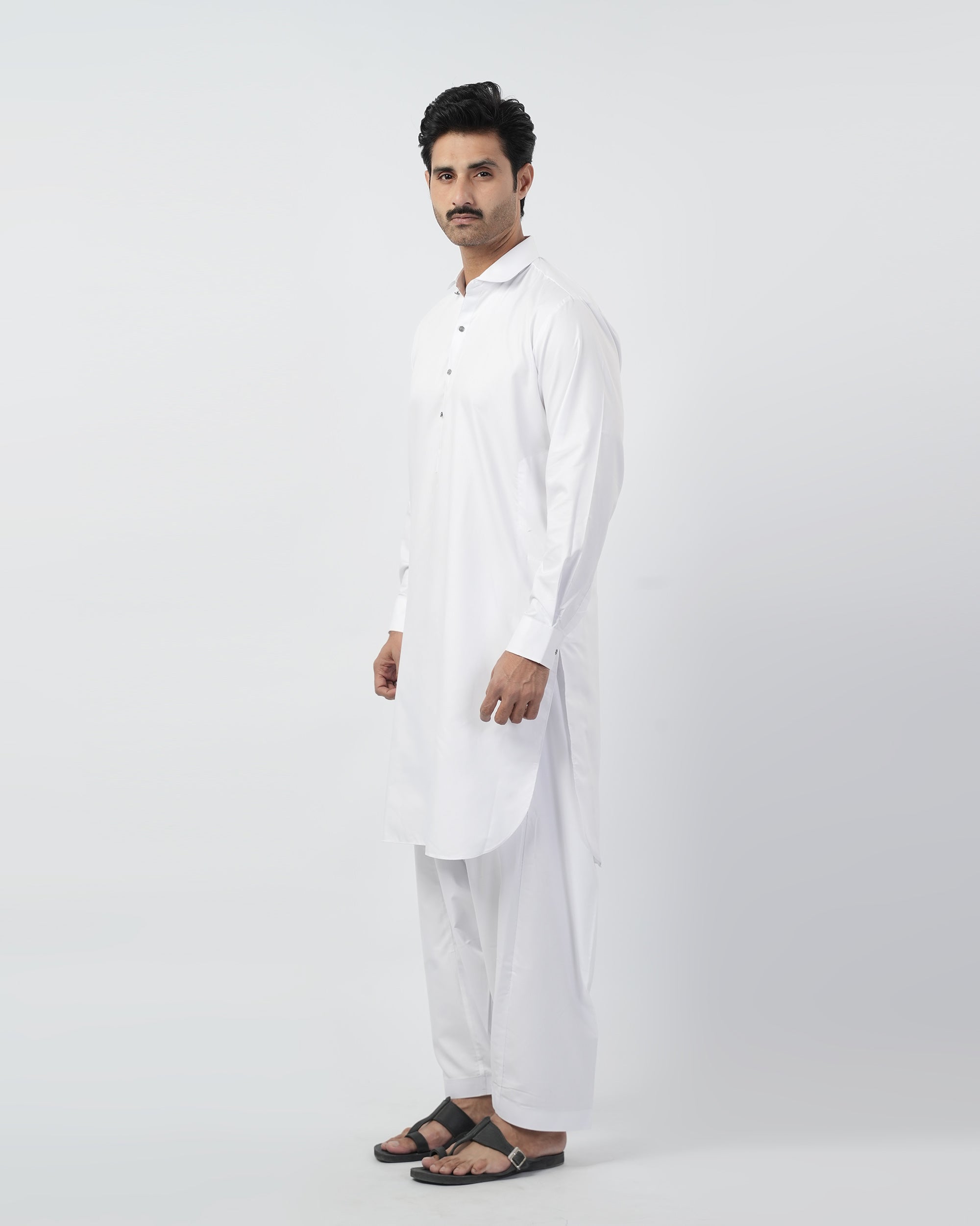 Eminent Men's Kameez Shalwar Suit - White