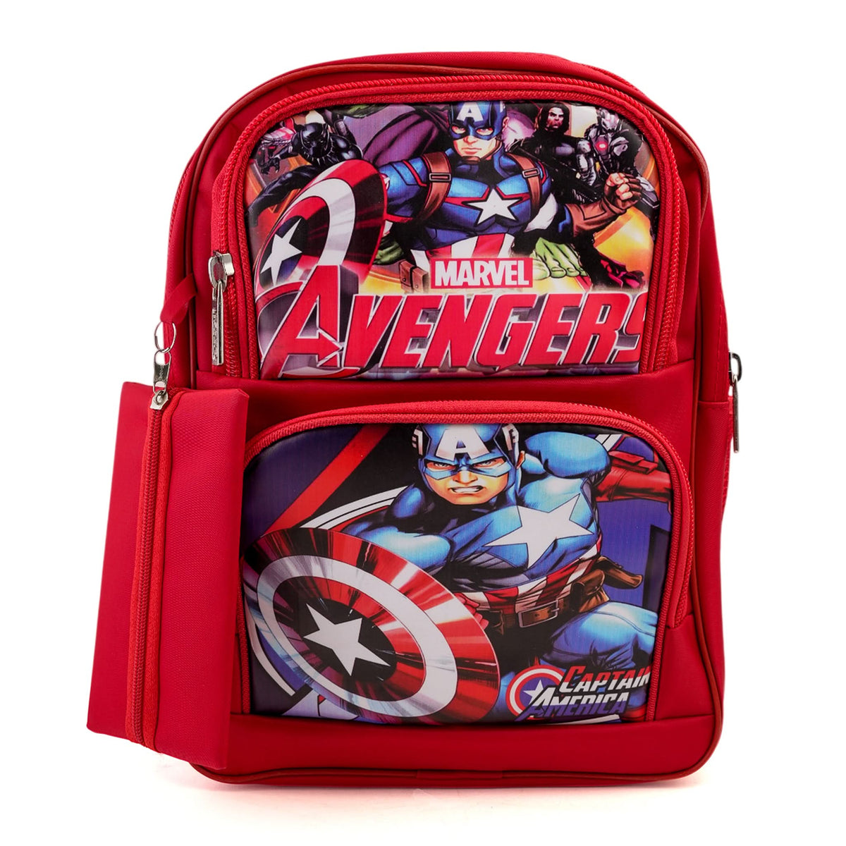 Kids School Backpack 15.5" Zee-218 - Red, School Bags, Chase Value, Chase Value