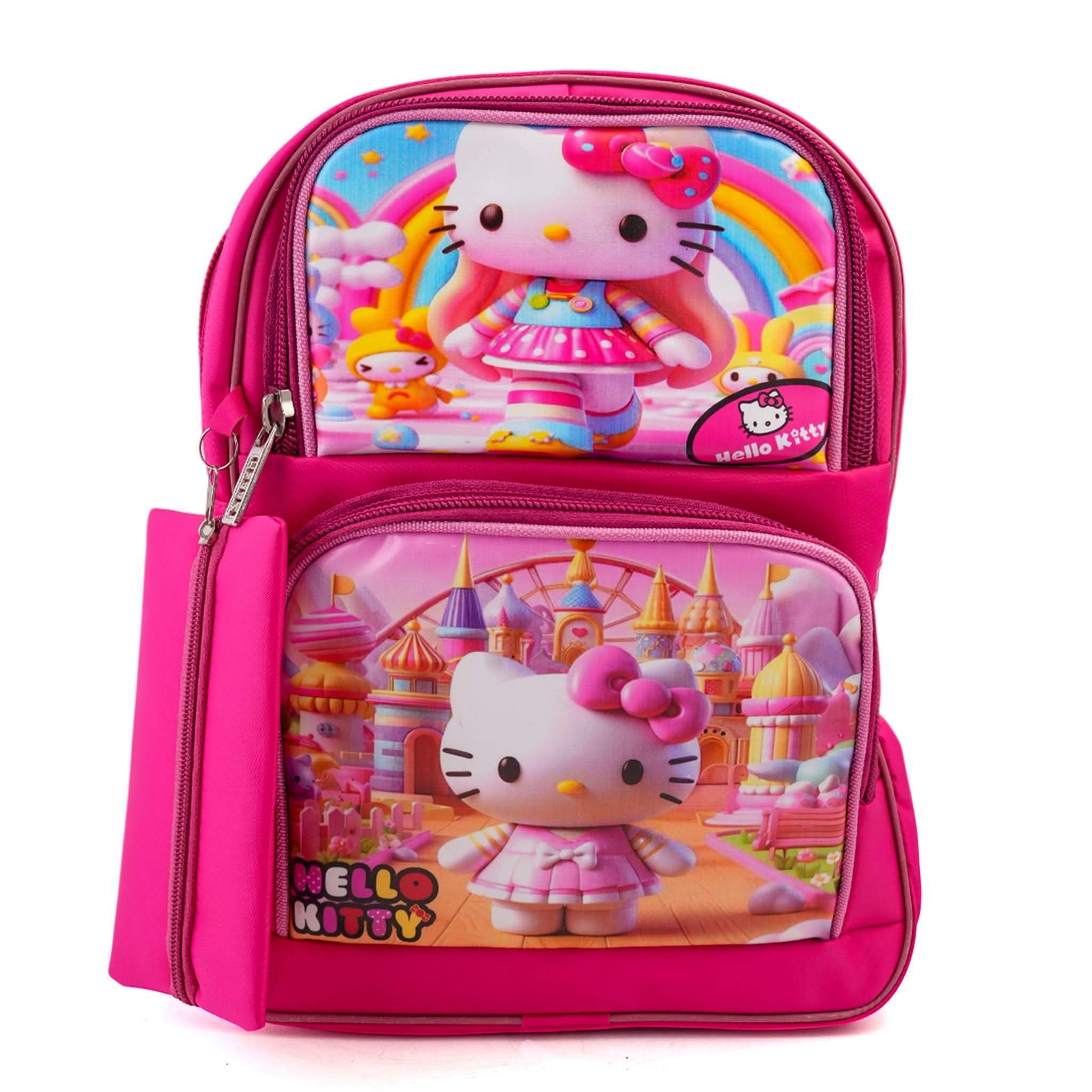 Kids School Backpack 14.5" Zee-218 - Pink, School Bags, Chase Value, Chase Value