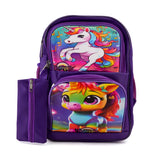 Kids School Backpack 14.5" Zee-218 - Purple, School Bags, Chase Value, Chase Value